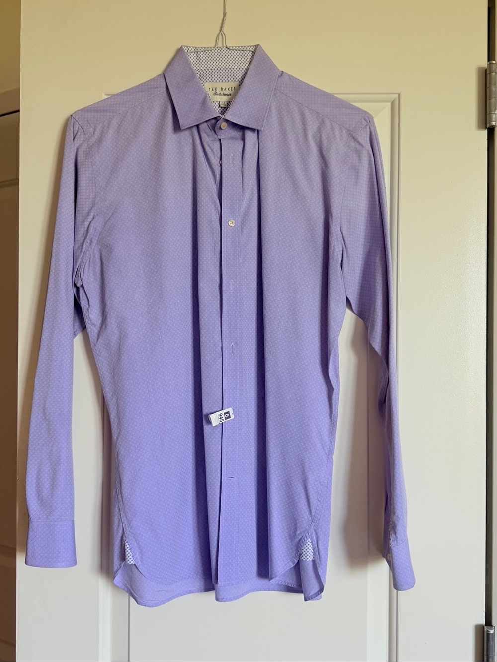 Ted Baker Men's Lilac Dot-Pattern Dress Shirt